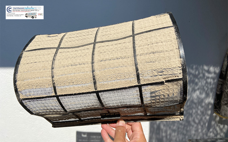 Dirty aircon filter