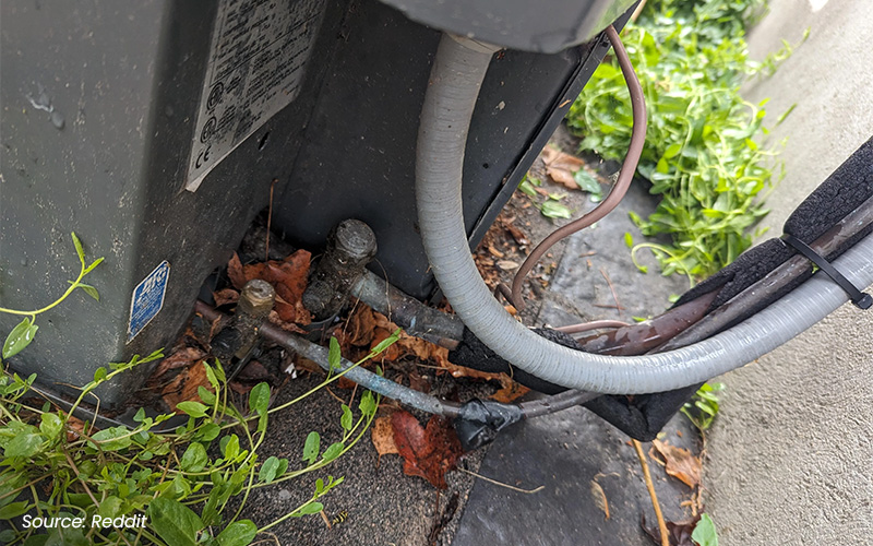 Insulated aircon pipes